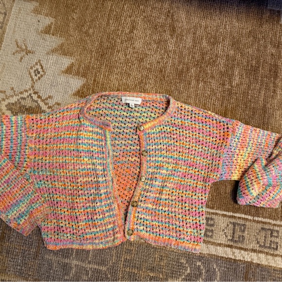 Something Navy Multicolor Knit Women's Sweater - Picture 4 of 6